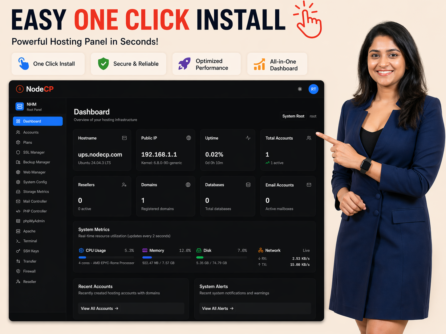 NodeCP Ultra — All-in-One Hosting Panel Dashboard